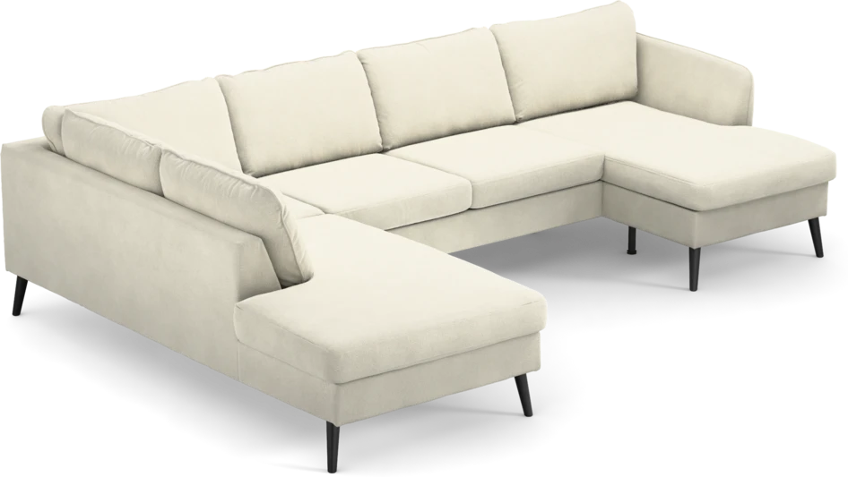 County - 3-sits soffa med divan vänster och schäslong höger - Vit