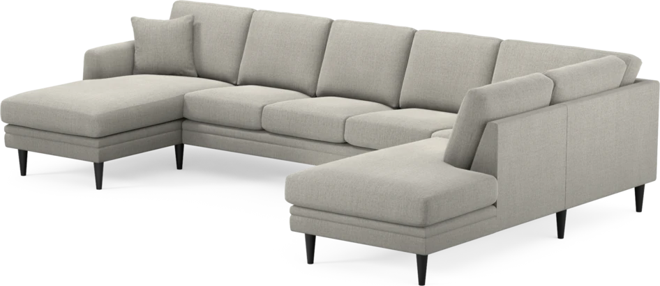 Eden - 3-sits soffa med schäslong vänster och divan höger - Grå