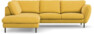 Madison Lux - 2-sits soffa med divan vänster - Gul