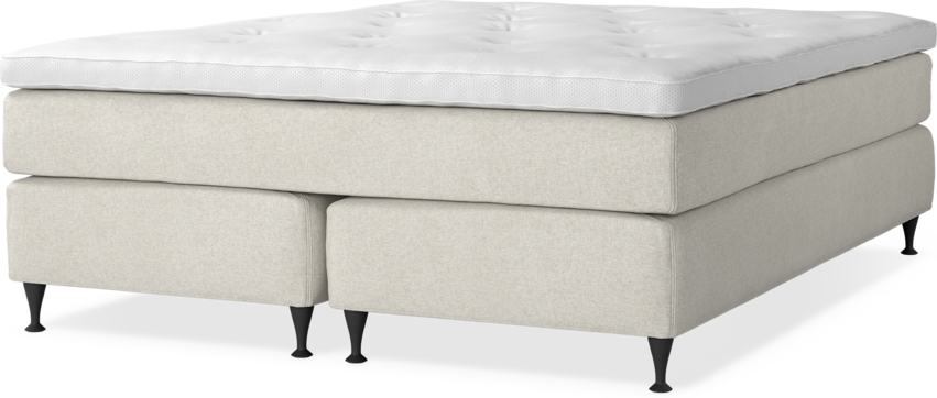 Delux Sense - Kontinentalsäng, dubbelsäng med bäddmadrass - Beige