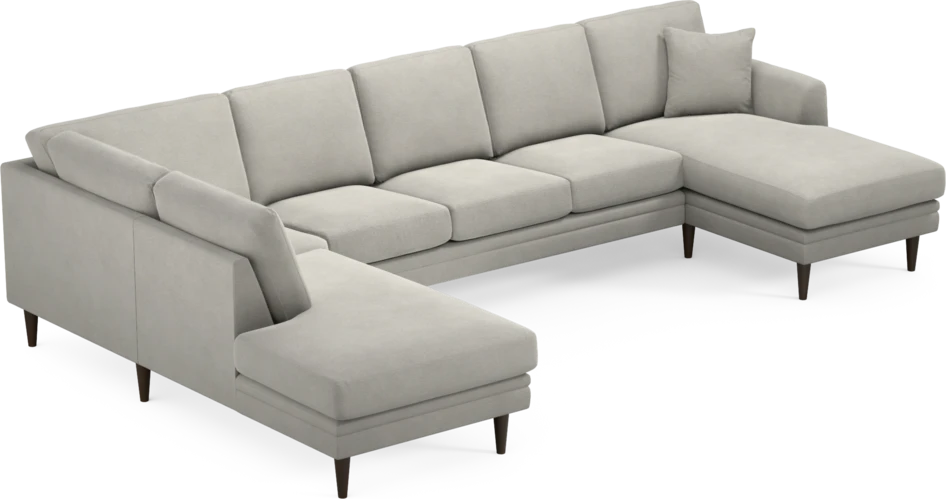 Eden - 3-sits soffa med divan vänster och schäslong höger - Grå