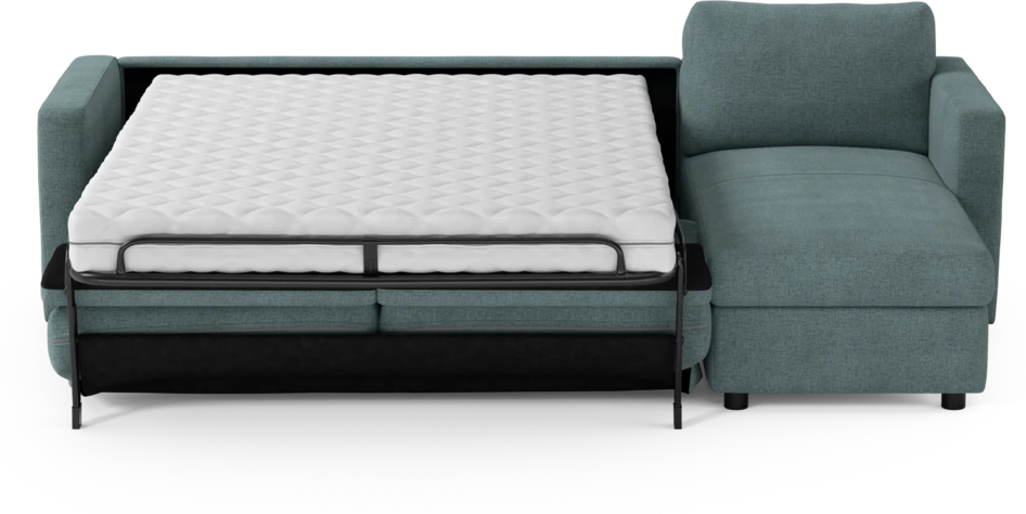 Lindö - Bäddsoffa 2,5-sits med schäslong, vändbar - Blå