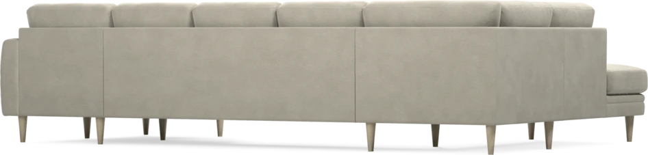 Eden - 3-sits soffa med divan vänster och schäslong höger - Brun