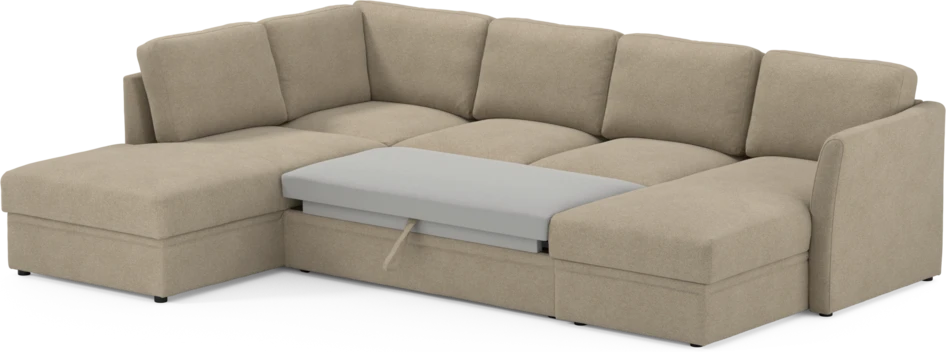 Öland - Bäddsoffa med divan vänster och schäslong höger - Beige