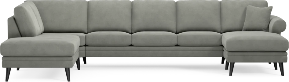 Eden - 3-sits soffa med divan vänster och schäslong höger - Grå