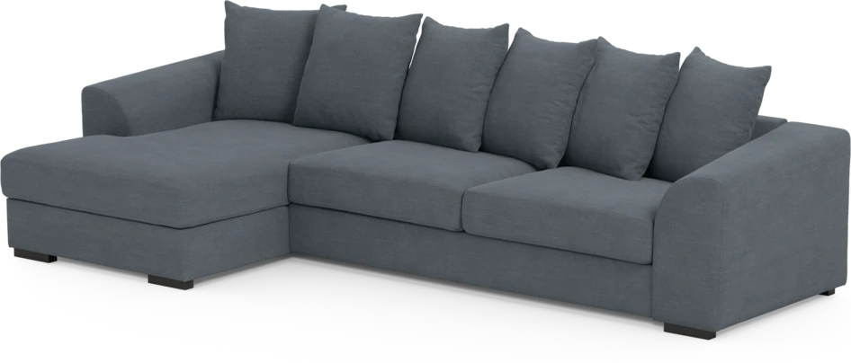 Town - 3-sits soffa med schäslong vänster - Blå