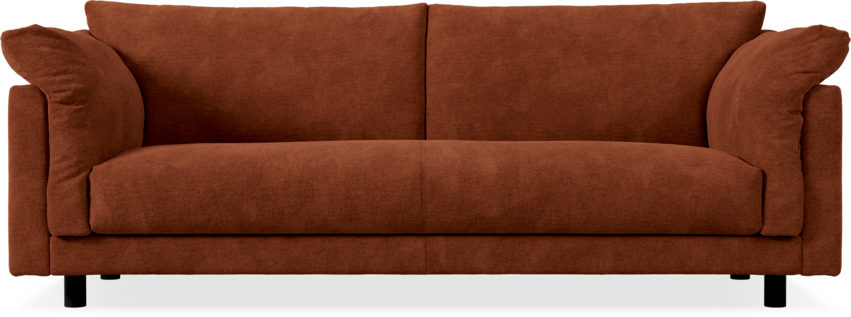 Cherrie - 3-sits soffa, hel dyna, fast klädsel - Orange