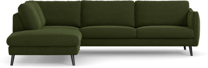 Madison - 3-sits soffa med divan vänster - Grön