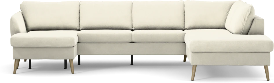 County - 3-sits soffa med schäslong vänster och divan höger - Vit