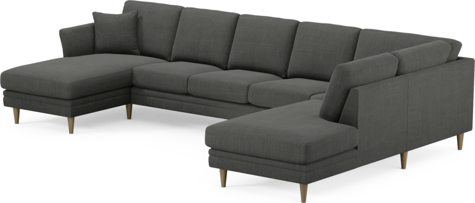 Eden - 3-sits soffa med schäslong vänster och divan höger - Grå