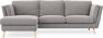 Madison Lux - 2-sits soffa med schäslong vänster - Grå