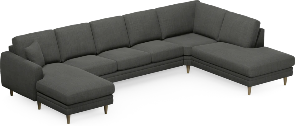 Eden - 3-sits soffa med schäslong vänster och divan höger - Grå