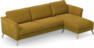 Bridge - 3-sits soffa med schäslong höger - Gul