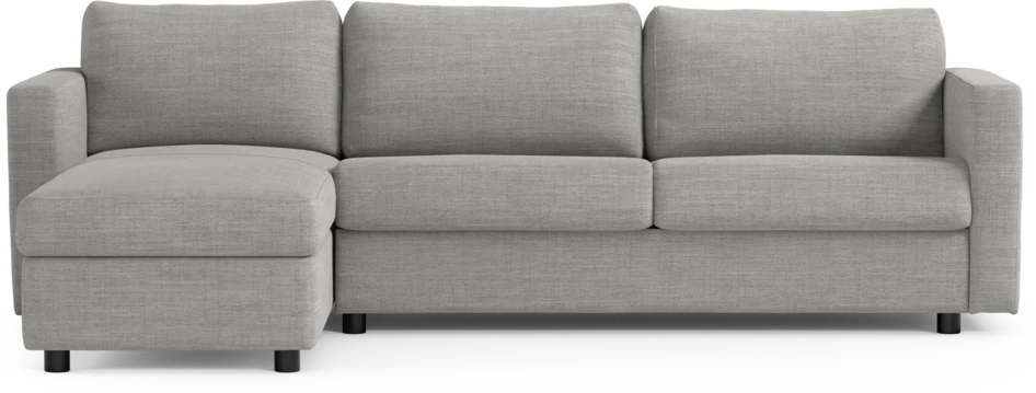 Lindö - Bäddsoffa 2,5-sits med schäslong, vändbar - Brun