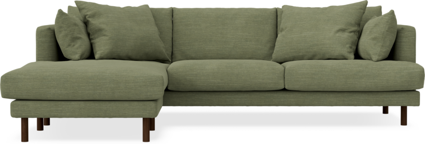 Harper - 4-sits med schäslong vänster - Grön