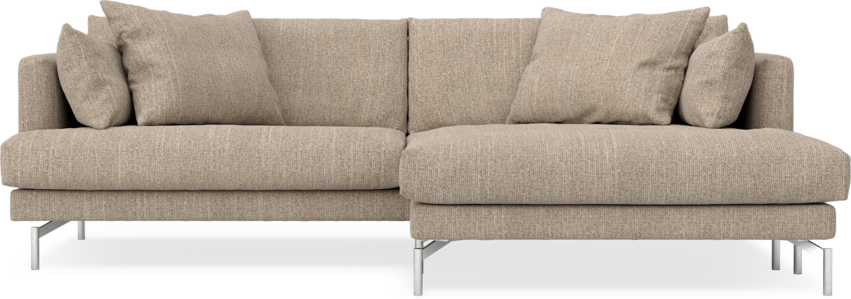 Harper - 4-sits med schäslong XL höger - Brun
