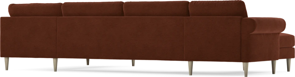 Bridge - 3-sits soffa med schäslong vänster och divan höger - Orange