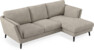 Madison Lux - 2-sits soffa med schäslong höger - Vit