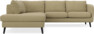 Madison - 2-sits soffa med divan vänster - Gul