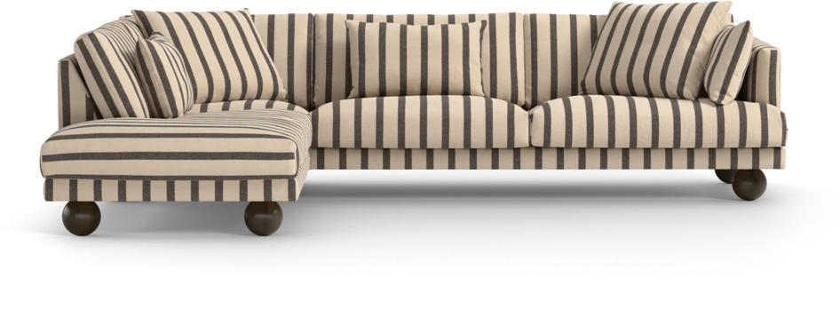 Harper - 3-sits soffa med divan vänster - Flerfärgad