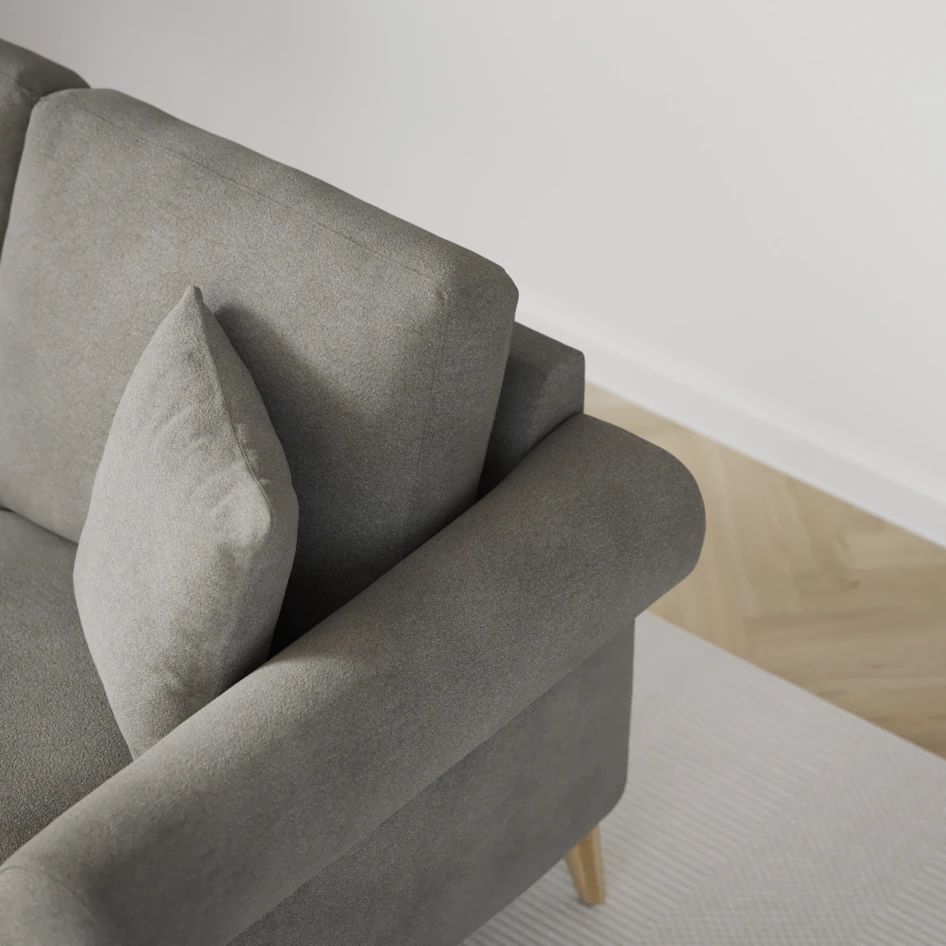 Eden - 3-sits soffa svängd - Grå