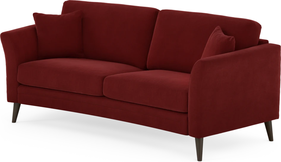 Eden - 2,5-sits soffa svängd - Röd