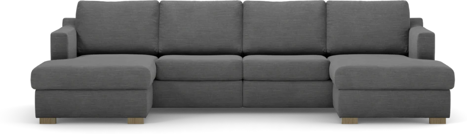 Friday - 2-sits soffa med två schäslonger - Grå