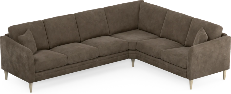 Eden - Hörnsoffa, 3+2-sits - Brun