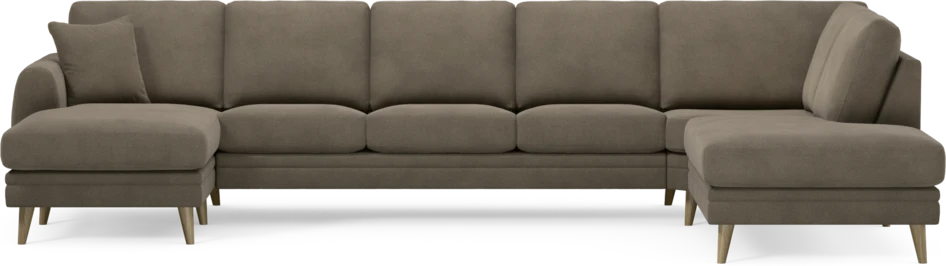 Eden - 3-sits soffa med schäslong vänster och divan höger - Beige