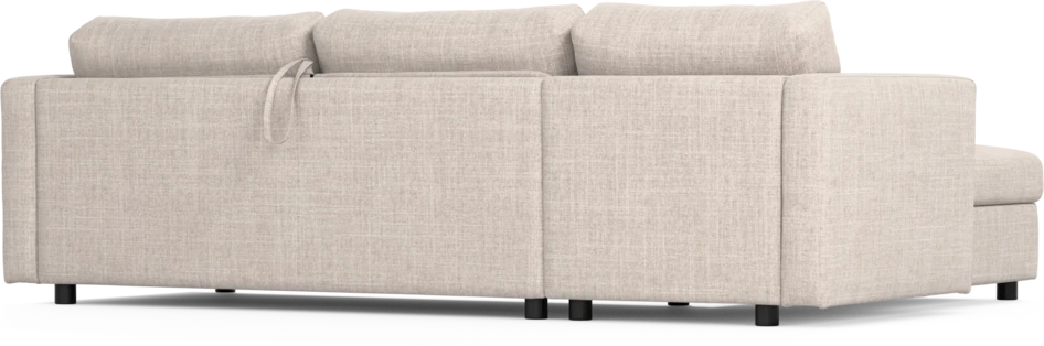Lindö - Bäddsoffa 2,5-sits med schäslong, vändbar - Beige