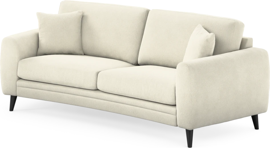 Eden - 2,5-sits soffa svängd - Vit