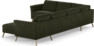Bridge - Hörnsoffa, 2+3-sits med schäslong höger - Grön