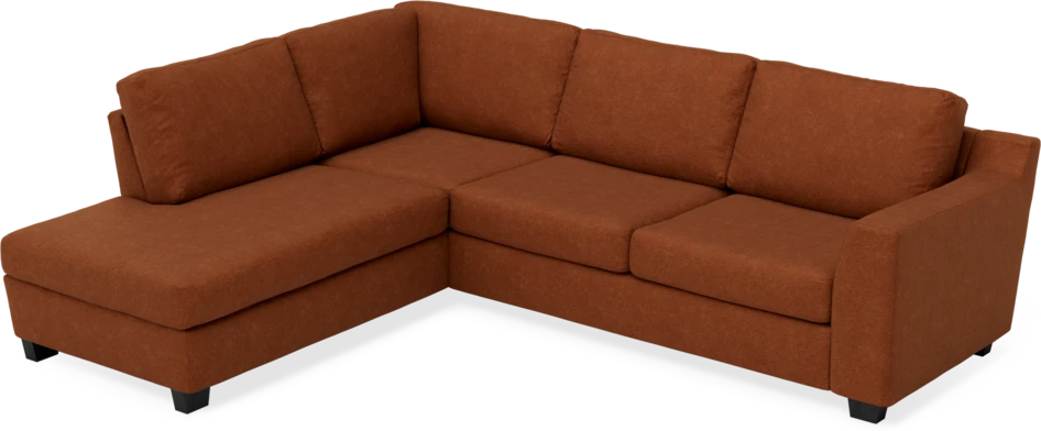Friday - 2,5-sits soffa med divan vänster - Orange