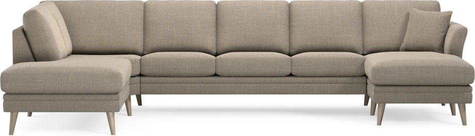 Eden - 3-sits soffa med divan vänster och schäslong höger - Beige
