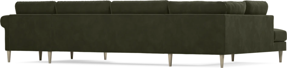 Bridge - 3-sits soffa med divan vänster och schäslong höger - Grön