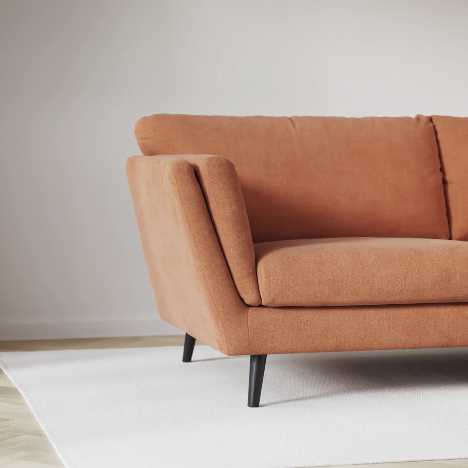 Madison Lux - Hörnsoffa med schäslong vänster - Orange