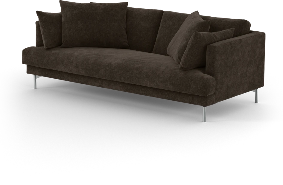 Harper - 3-sits soffa, hel dyna - Brun