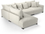 Rossi - 3-sits soffa med divan vänster - Vit