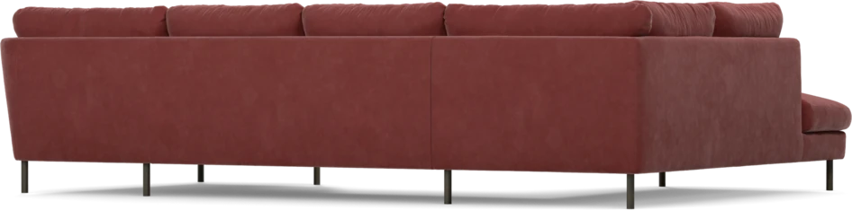 Madison - 2-sits soffa med divan vänster och schäslong höger - Rosa