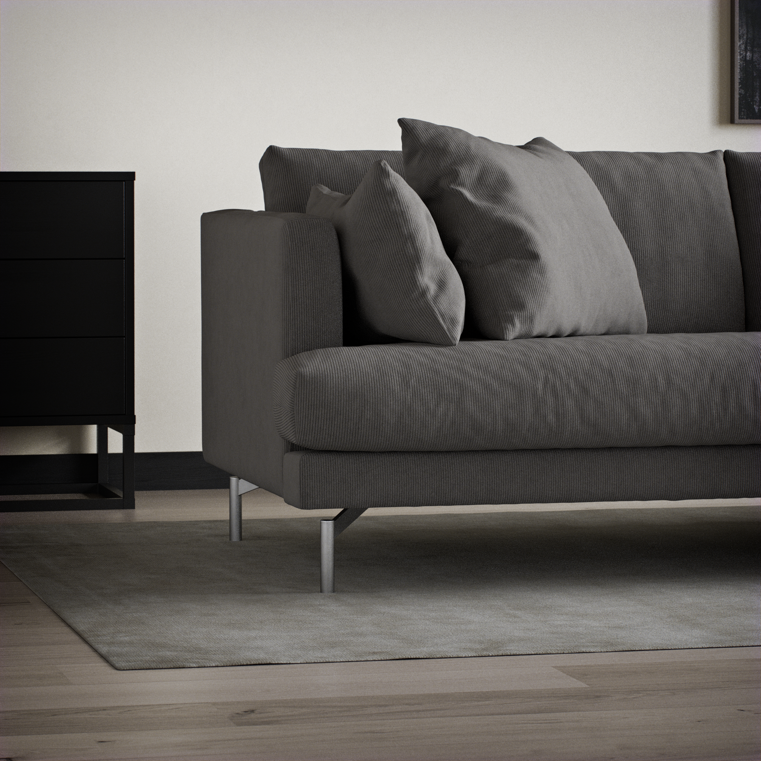 Harper - 3-sits soffa, hel dyna - inspiration