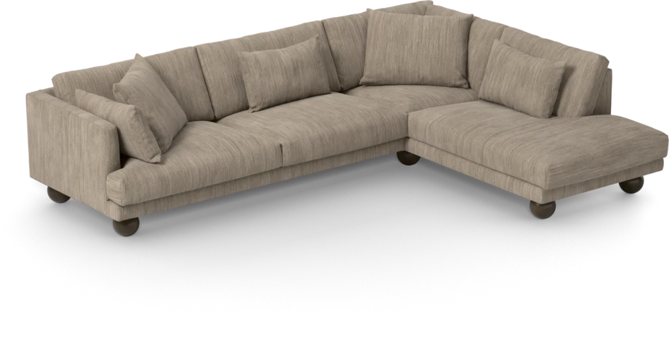 Harper - 3-sits soffa med divan höger - Beige