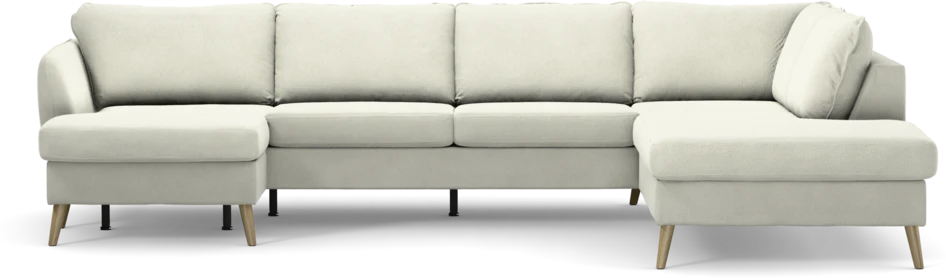 County - 3-sits soffa med schäslong vänster och divan höger - Vit