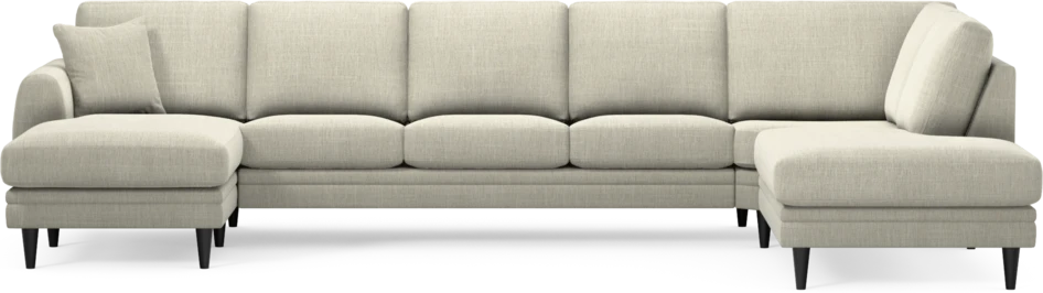 Eden - 3-sits soffa med schäslong vänster och divan höger - Beige