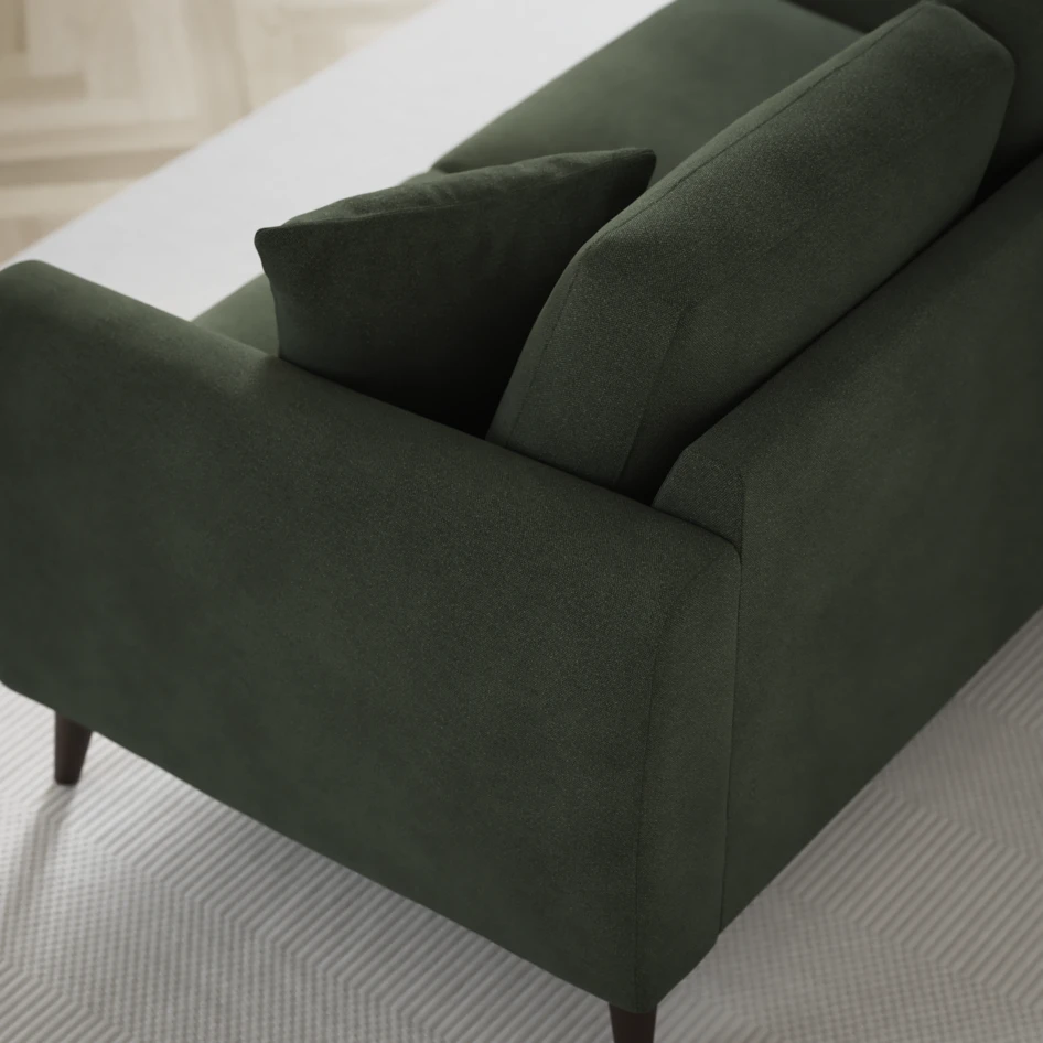 Eden - 3-sits soffa med divan vänster och schäslong höger - Grön