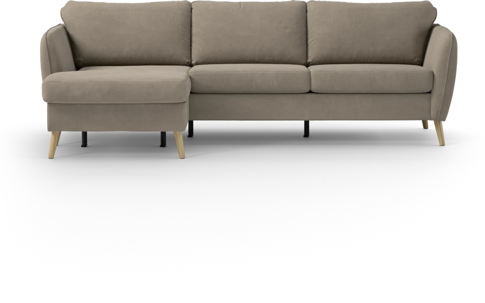 County - 3-sits soffa med flyttbar schäslong - Beige