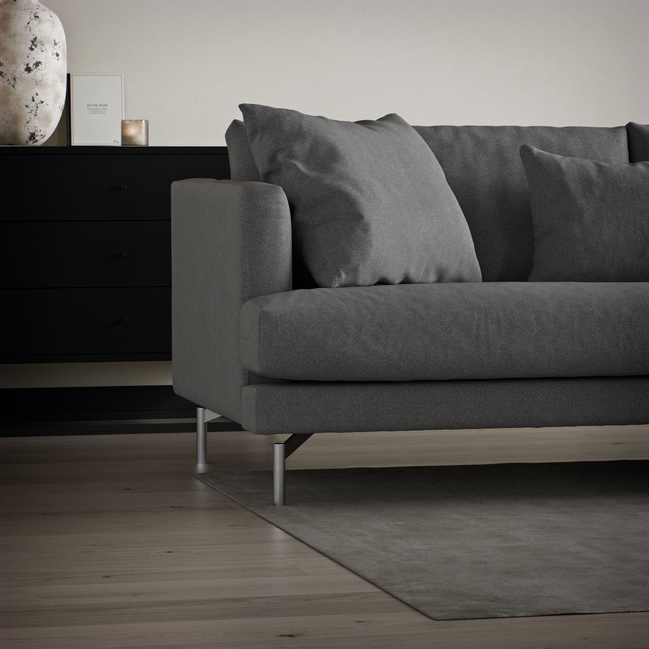 Harper - 3-sits soffa med divan höger - inspiration
