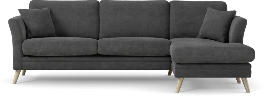 Eden - 2,5-sits soffa med schäslong - Grå