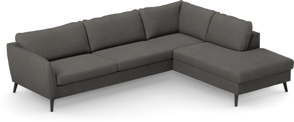 County - 2,5-sits soffa med divan höger - Brun