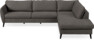 County - 2,5-sits soffa med divan höger - Brun