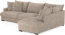 Mila - 3-sits soffa med divan höger - Beige